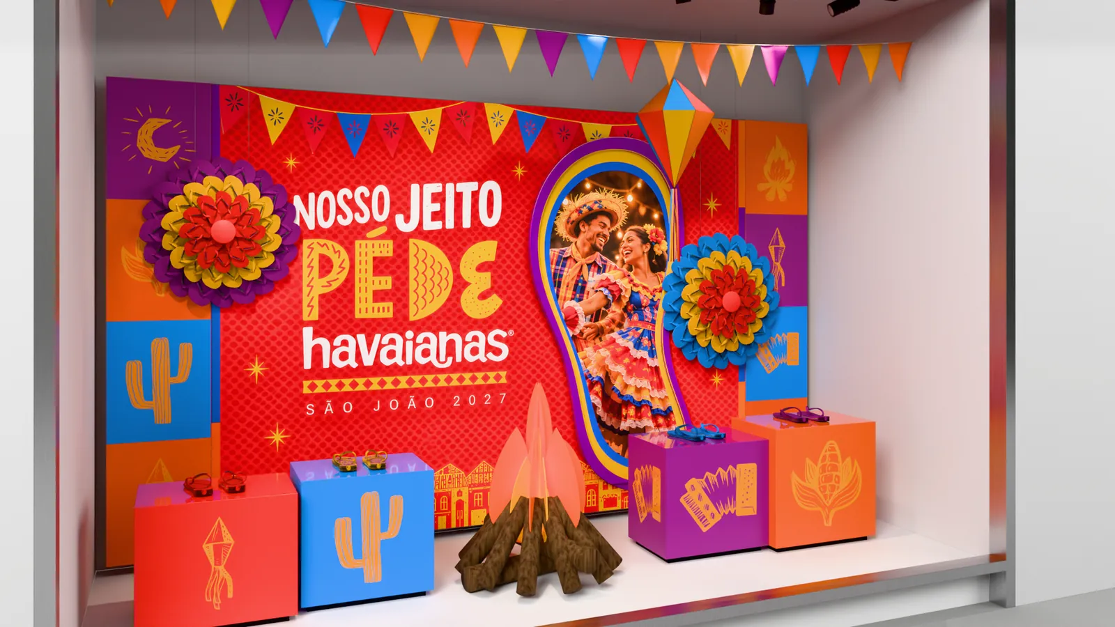 Vitrine cenográfica de São João