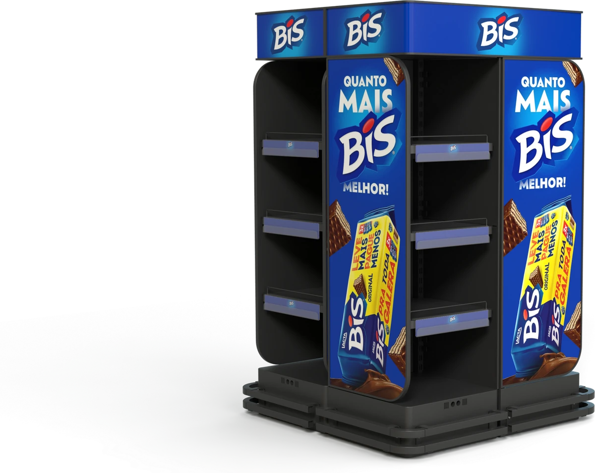 O mesmo display com a comunicação do Bis