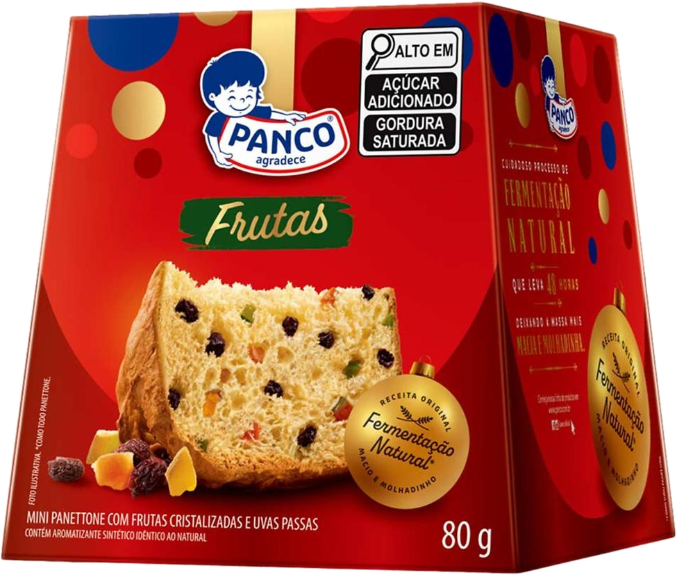 Caixa do Mini Panettone Frutas Panco 80 g